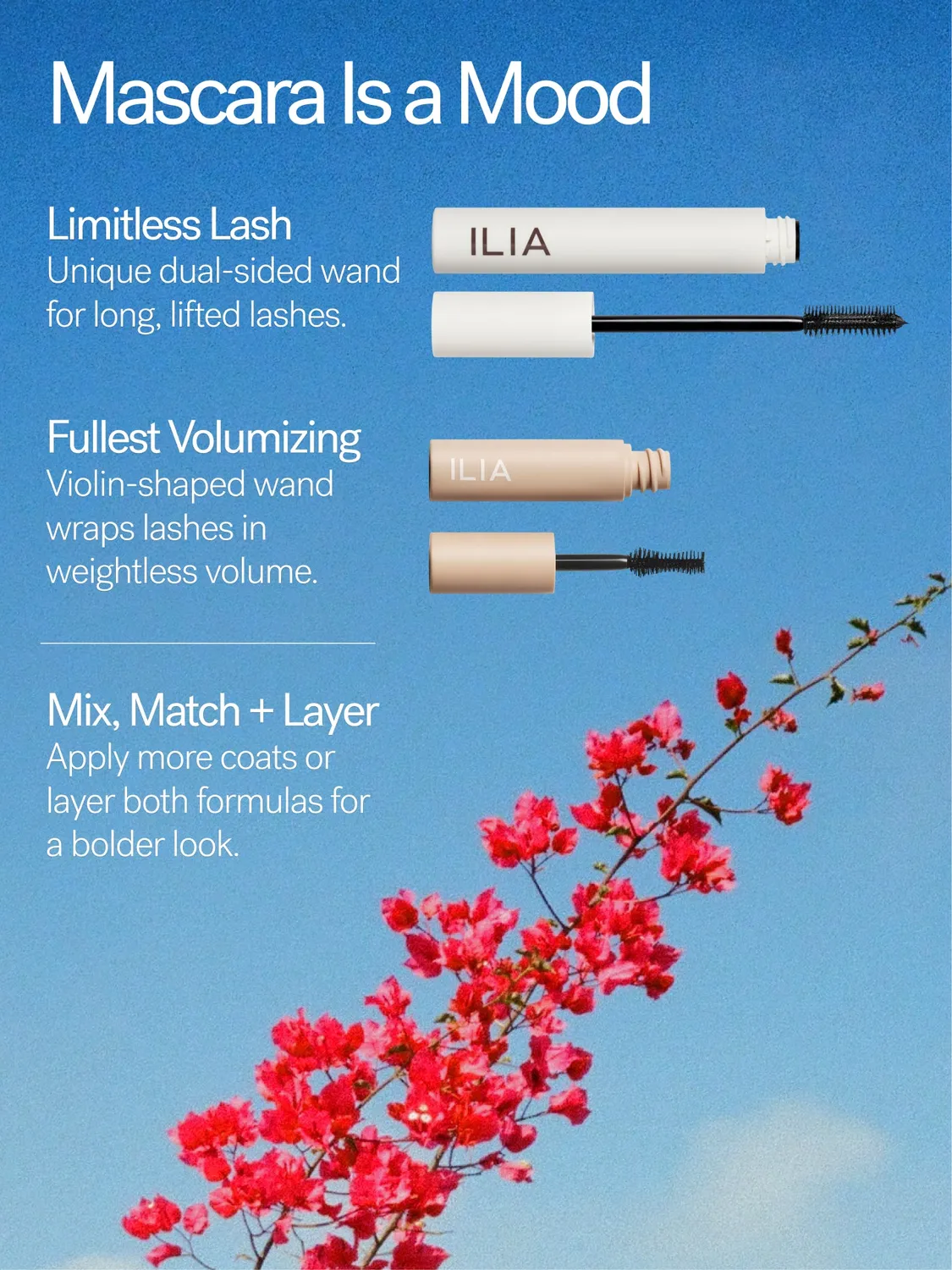 Ilia Mascara Duo mascaras After Midnight + noir longueur volume
