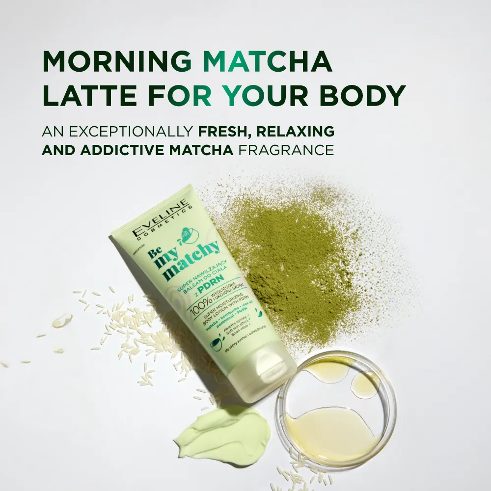 Eveline Be My Matchy lait corps hydratant matcha PDRN