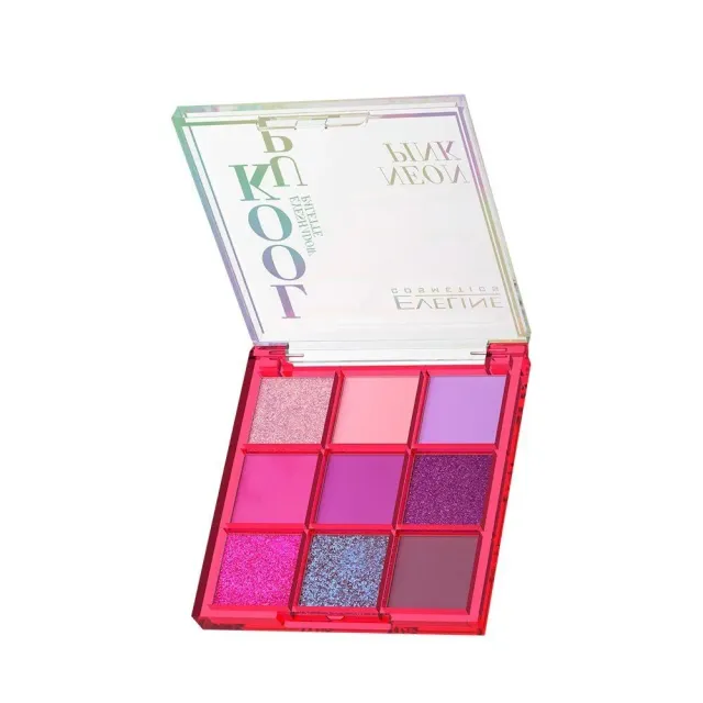 Eveline Look Up palette fards paupières Neon Pink 9 teintes