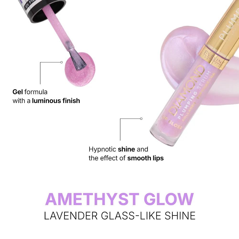 Eveline Cosmetics Amethyst Glow coffret lèvres ongles 2 pièces