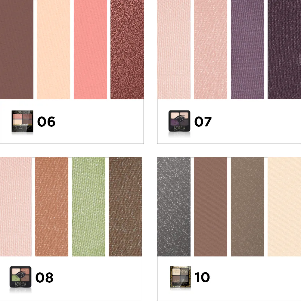Eveline Quattro palette 4 fards à paupières intense