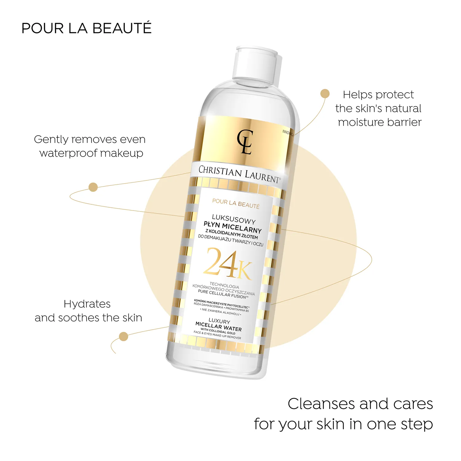 Eveline Christian Laurent eau micellaire or rose