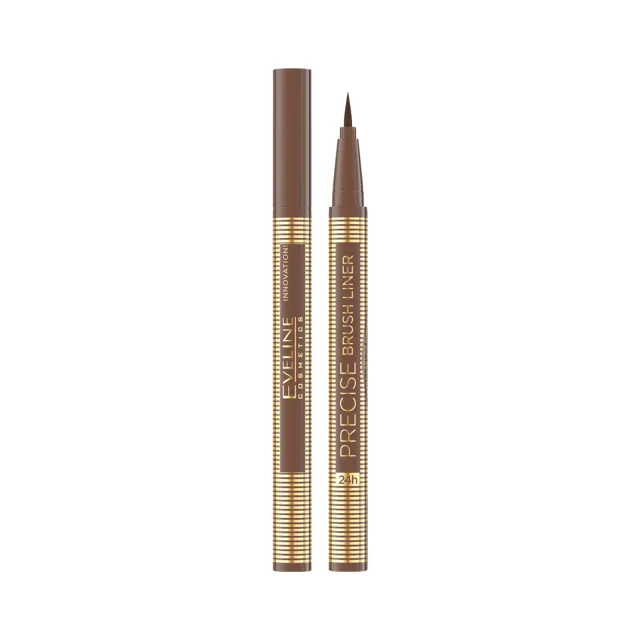 Eveline Precise Brush Liner eyeliner marron chocolat waterproof