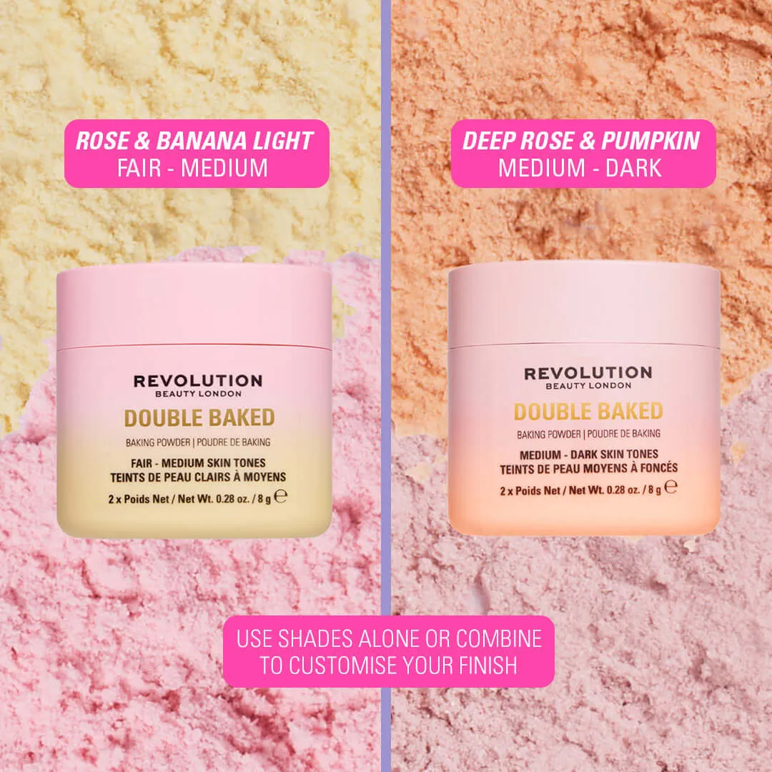 Revolution Double Baked poudre libre matifiante 2 teintes