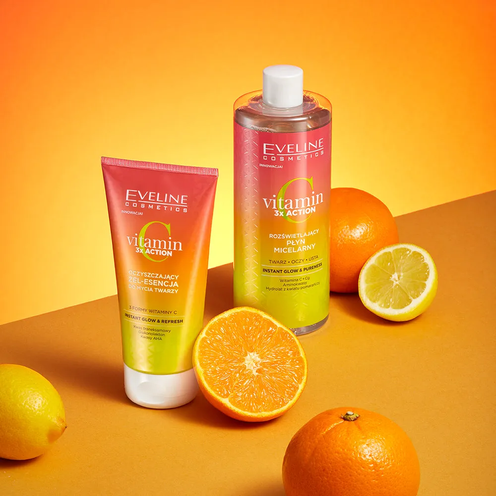 Eveline Vitamin C 3x Action gel nettoyant visage éclat