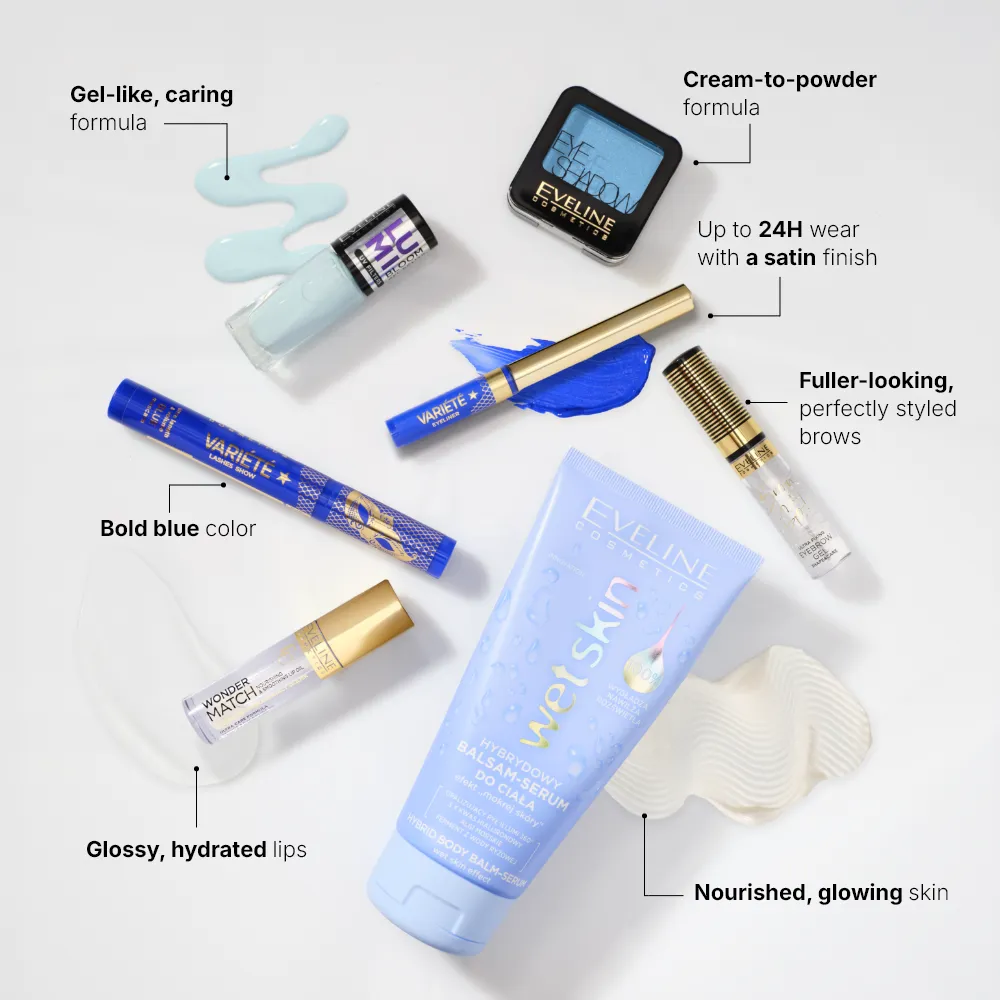 Eveline Cosmetics DAAG coffret beauté 9 pièces 2 trousses bleues