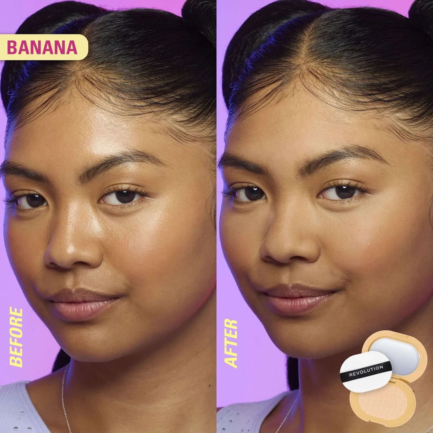 Revolution Powder Pops poudre matifiante Banana floutante