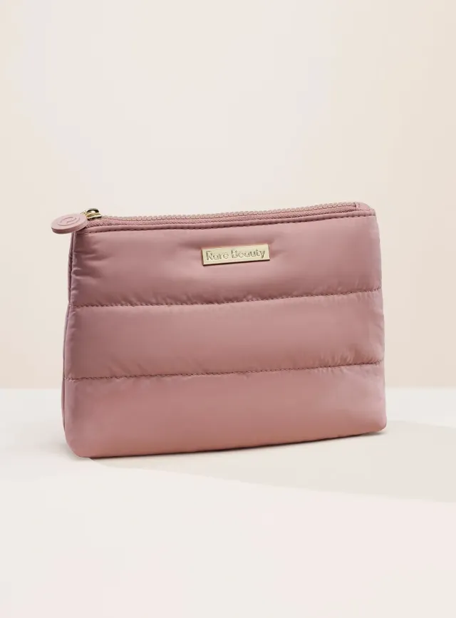 Rare Beauty Puffy trousse maquillage matelassée mauve