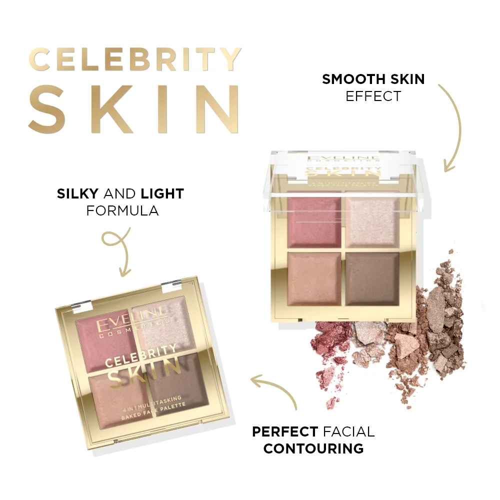Eveline Celebrity palette contouring 3-en-1 satinée
