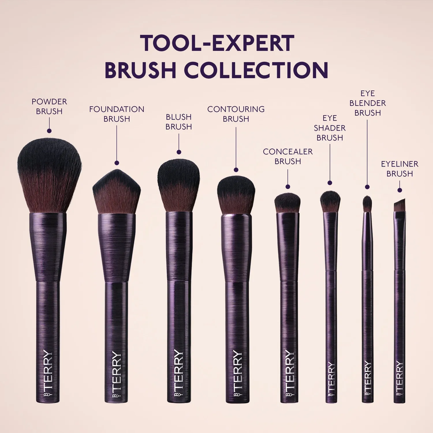 By Terry Tool-Expert Collection 8 pinceaux visage et yeux