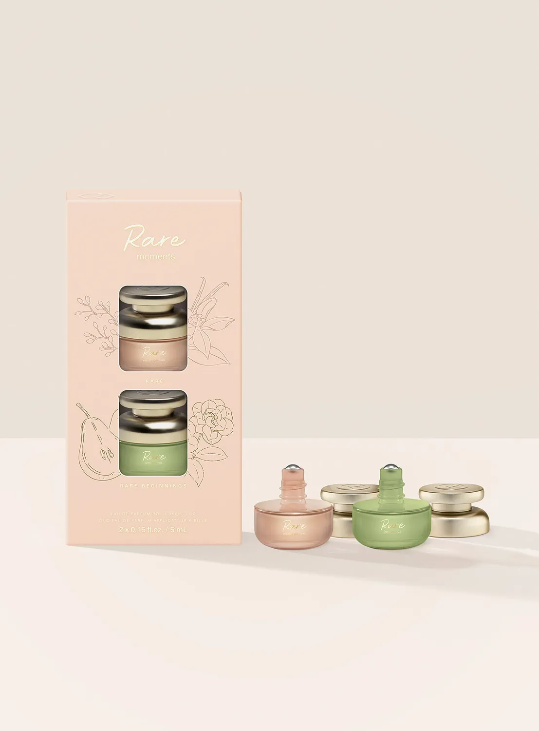 Rare Beauty Rare Moments Eau de Parfum roller duo vanille poire