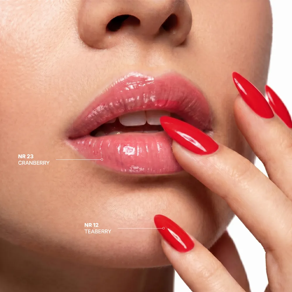 Eveline Cranberry Kiss coffret gloss vernis rouge lumineux