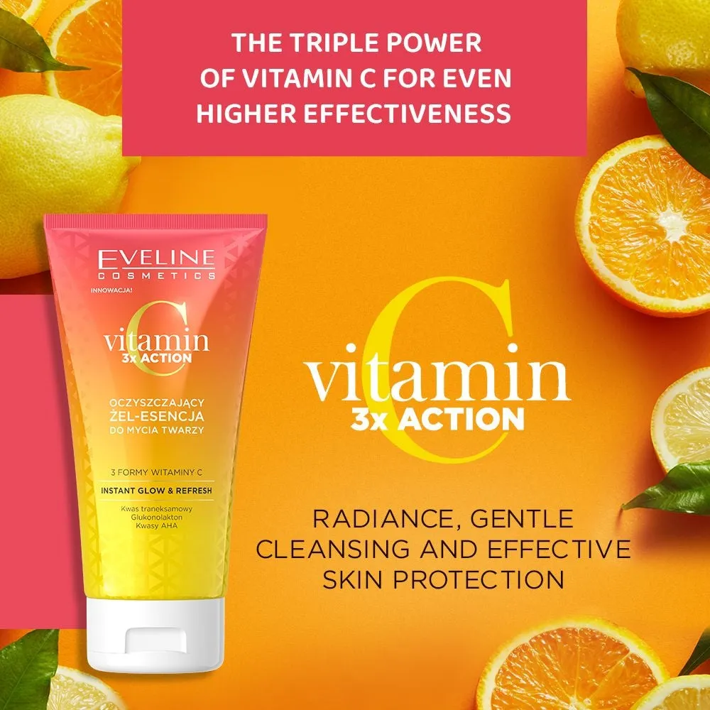 Eveline Vitamin C 3x Action gel nettoyant visage éclat
