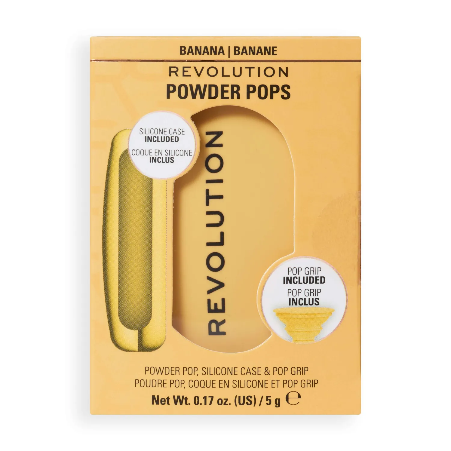 Revolution Powder Pops poudre blur Banana étui jaune sans talc
