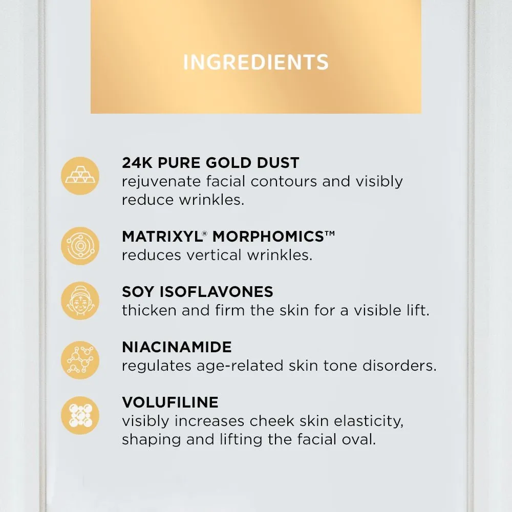 Eveline Cosmetics Gold Lift Expert crème-sérum or 24 carats 80+