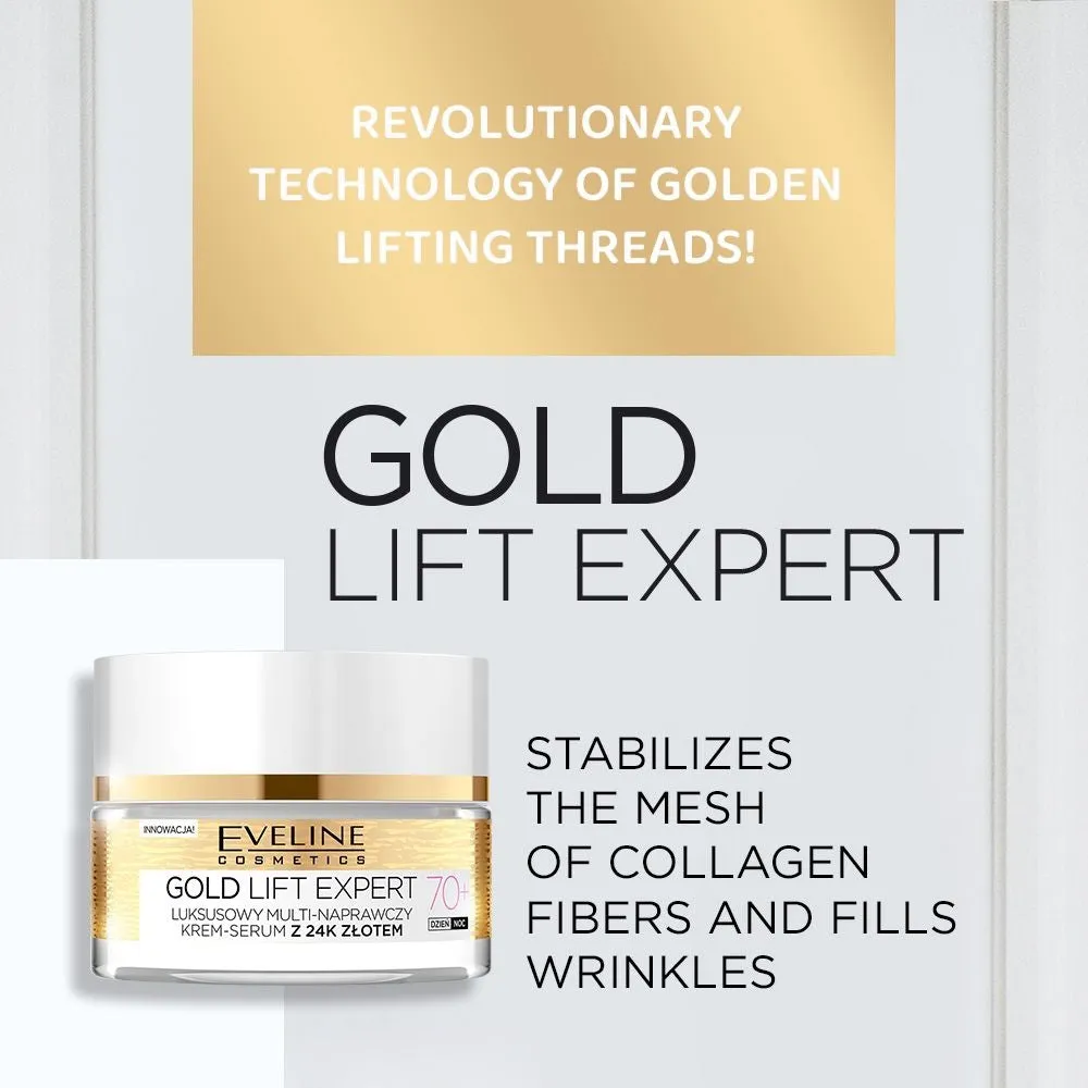 Eveline Gold Lift Expert 70+ crème-sérum visage or 24 carats