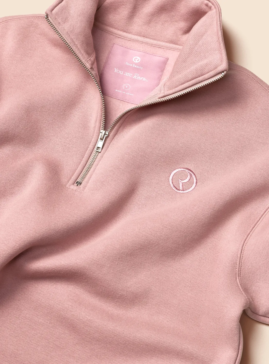 Rare Beauty Everyday Quarter Zip Sweatshirt sweat oversize doux