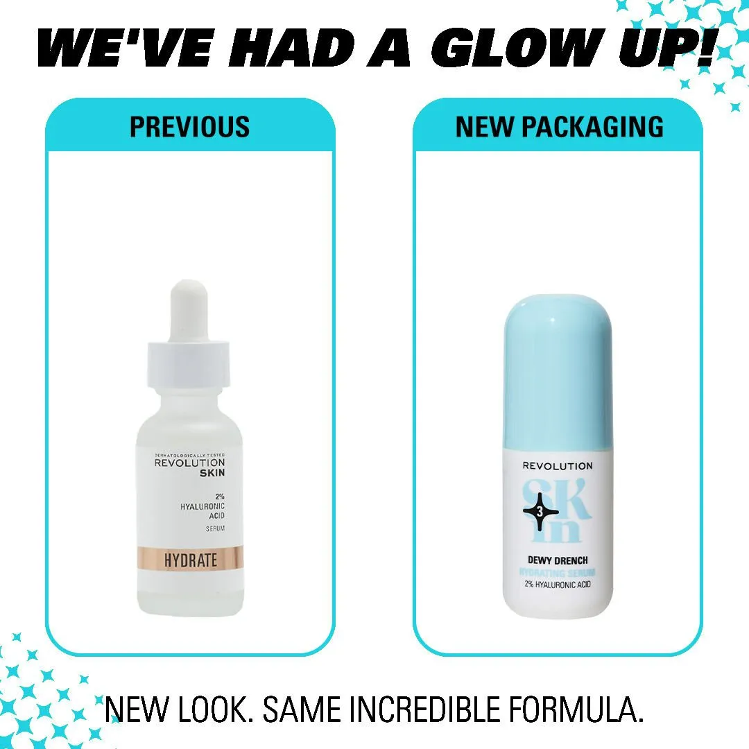 Revolution Skin Dewy Drench sérum 2% acide hyaluronique éclat