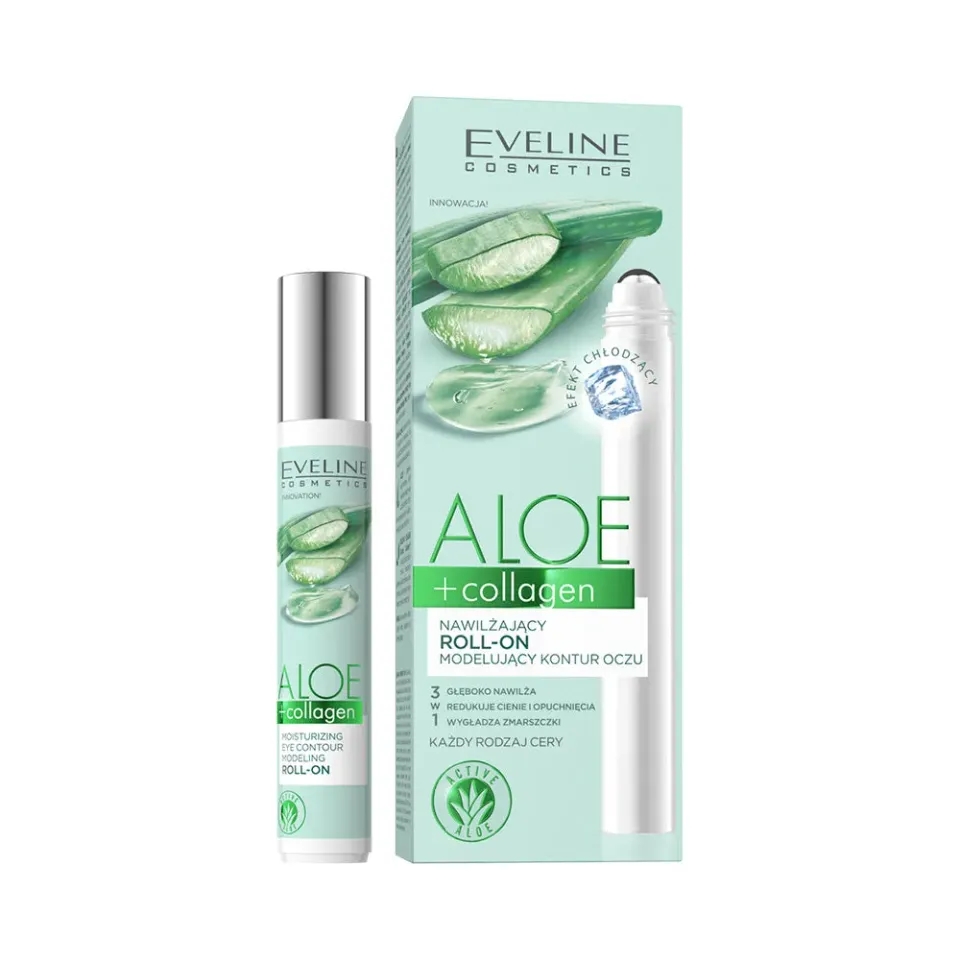Eveline Aloe Collagen gel roll-on contour des yeux hydratant
