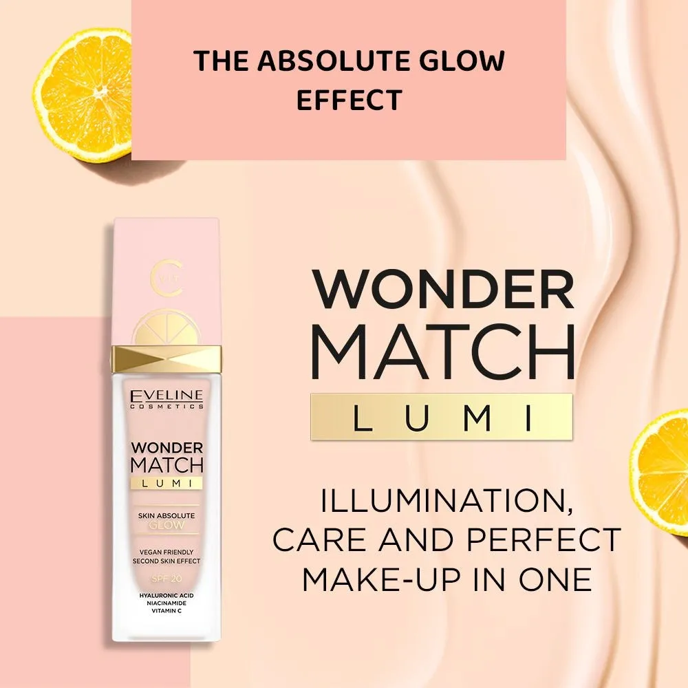 Eveline Wonder Match Lumi Luxury Fond de Teint 05 Light Couvrant
