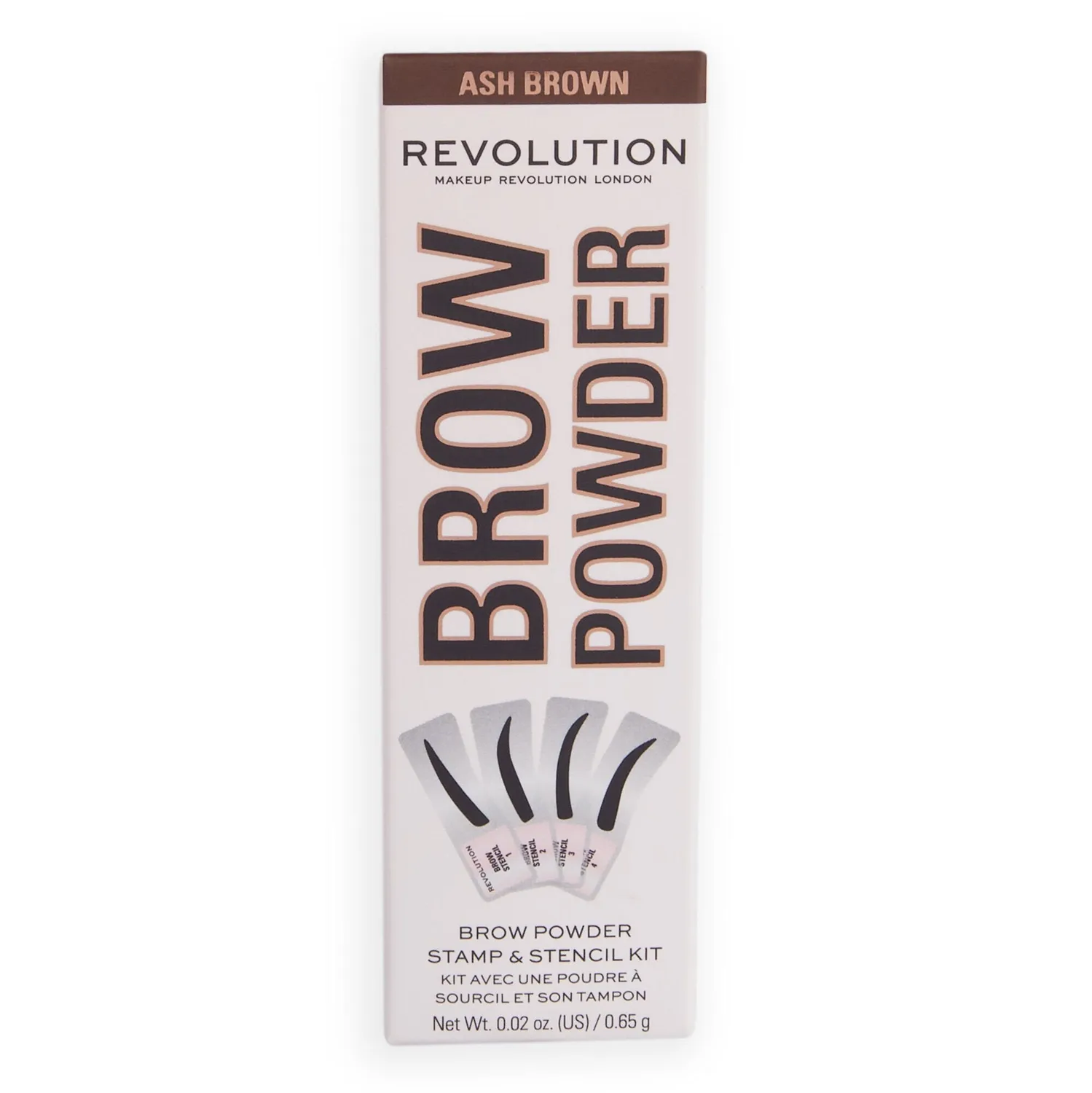 Revolution Stamp Go Brow Ash Brown poudre sourcils