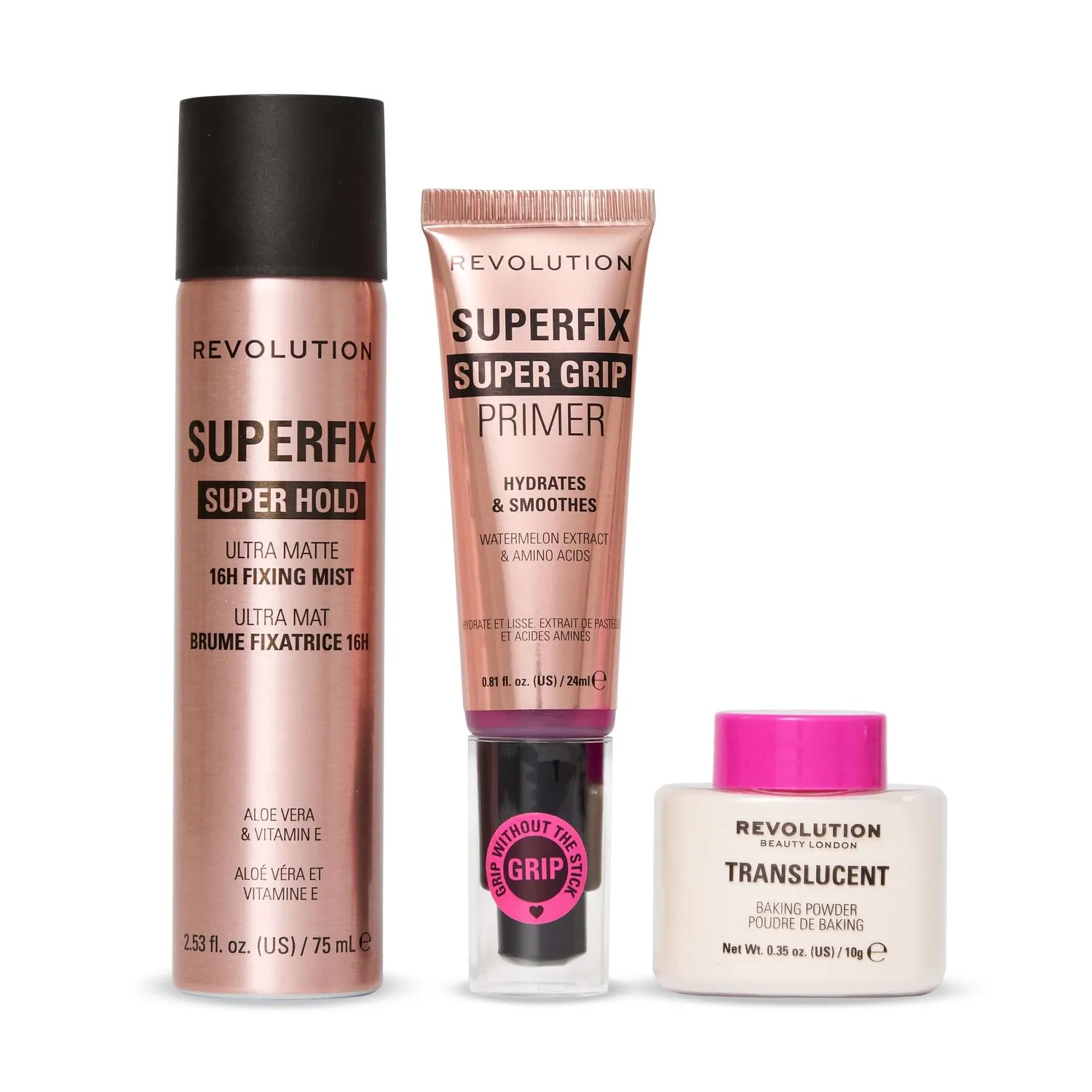 Revolution Superfix Bake & Set coffret maquillage tenue longue