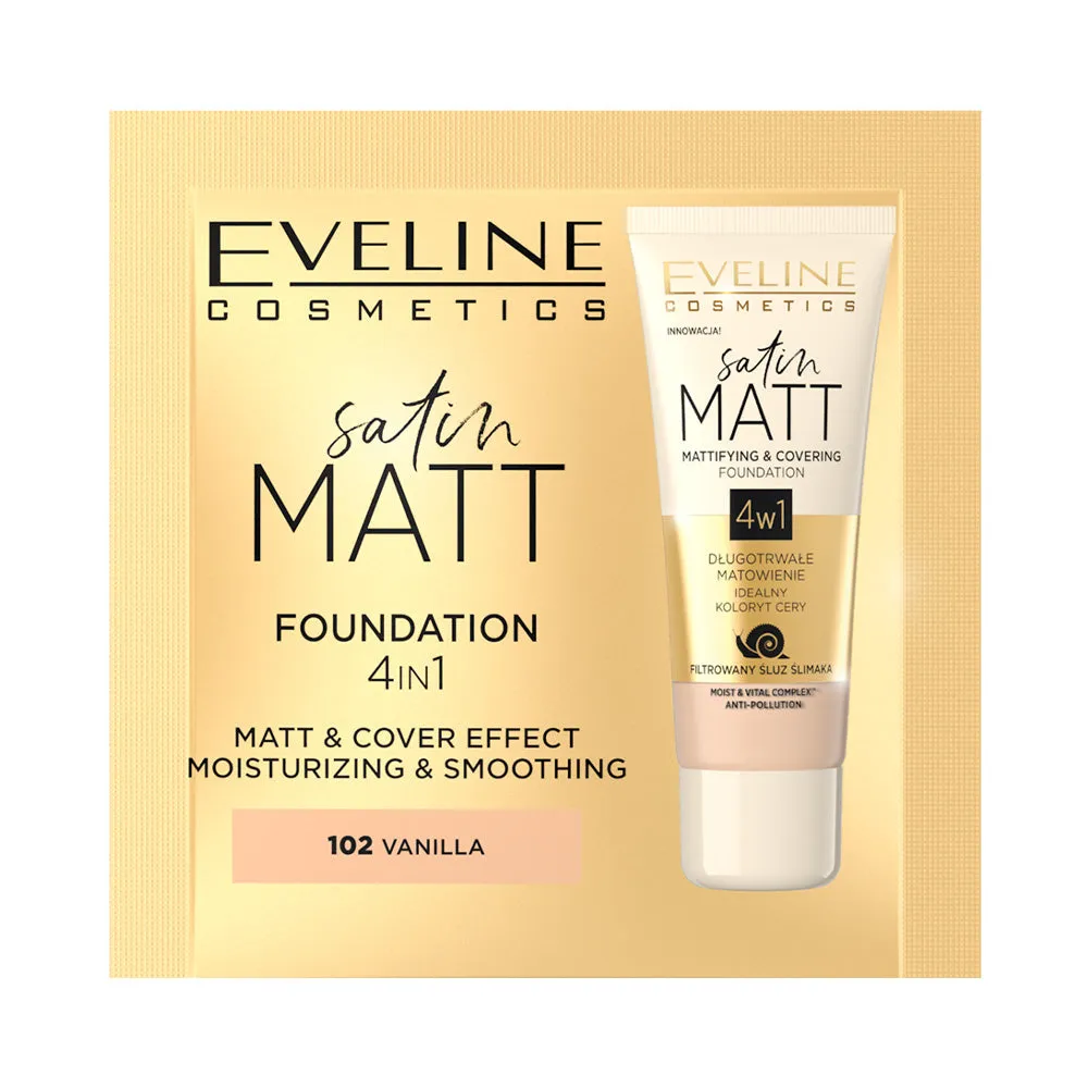 Eveline Satin Matt Fond de Teint Matifiant Voyage 1,5ml