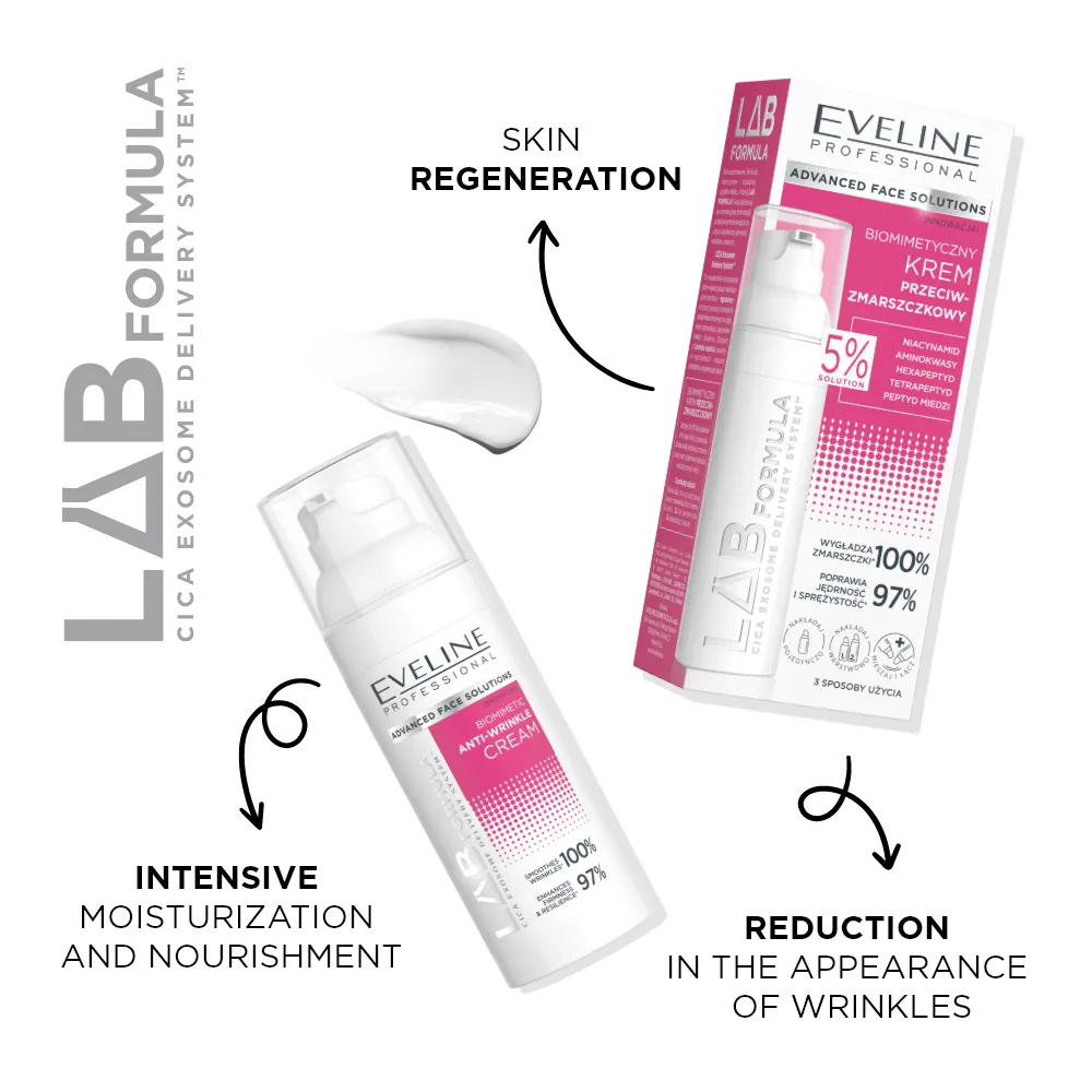 Eveline Lab Formula crème visage anti-âge biomimétique peptides