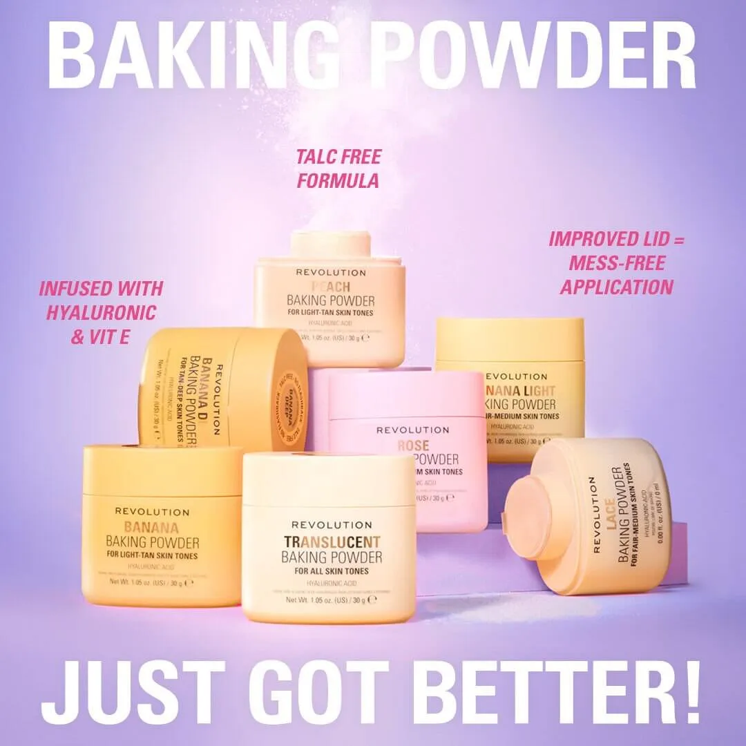 Revolution Loose Baking Powder poudre libre Translucent mat