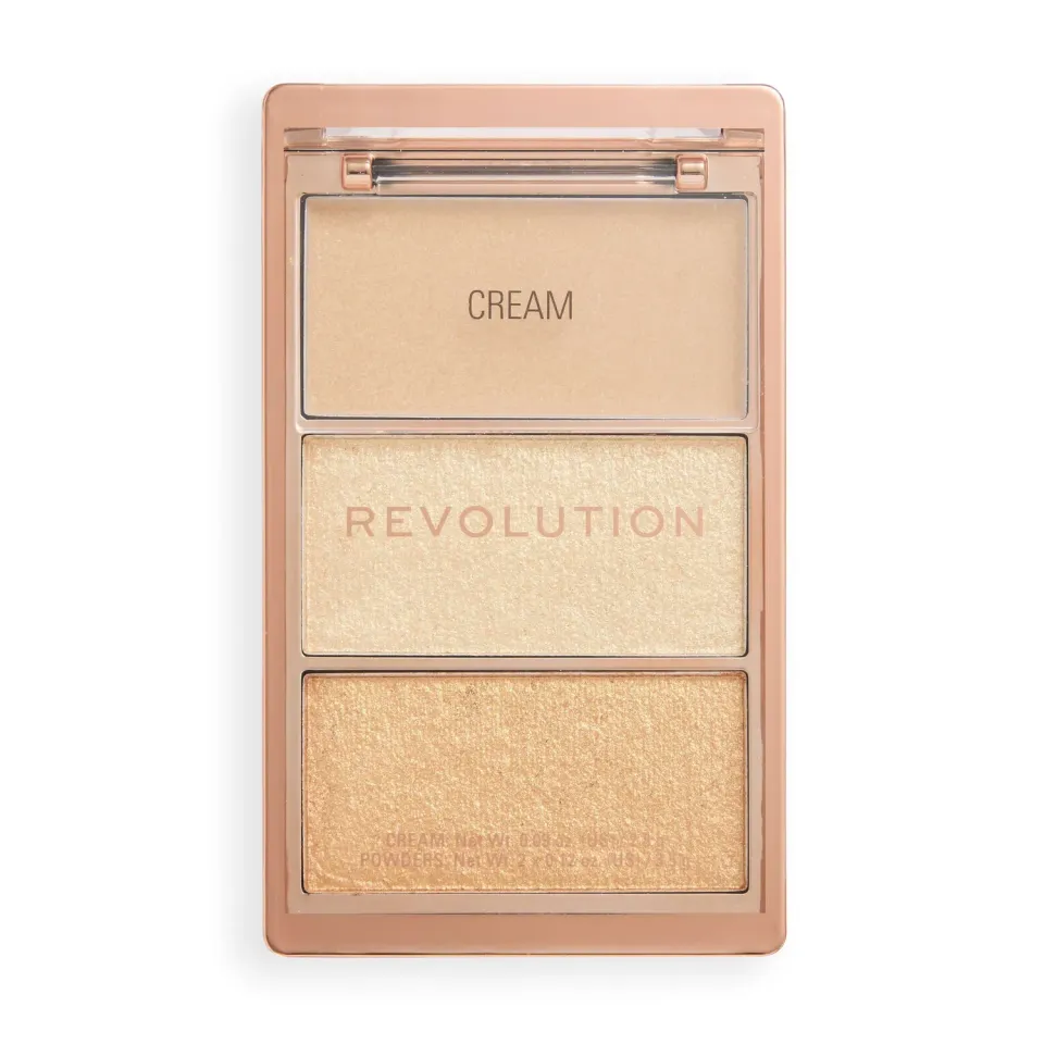 Revolution Highlight Icon palette highlighter Rosy Gold Glow trio