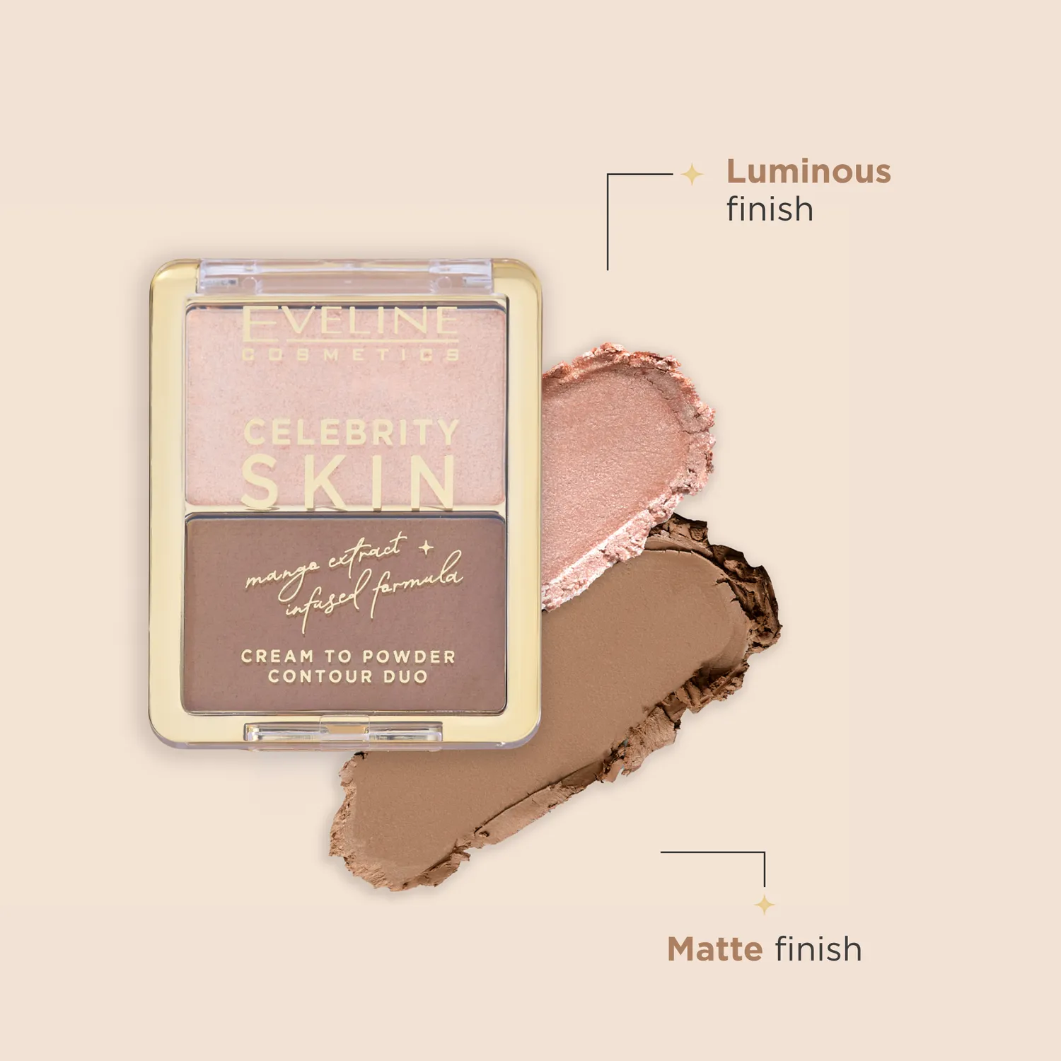 Eveline Cosmetics Celebrity duo bronzer highlighter 2-en-1