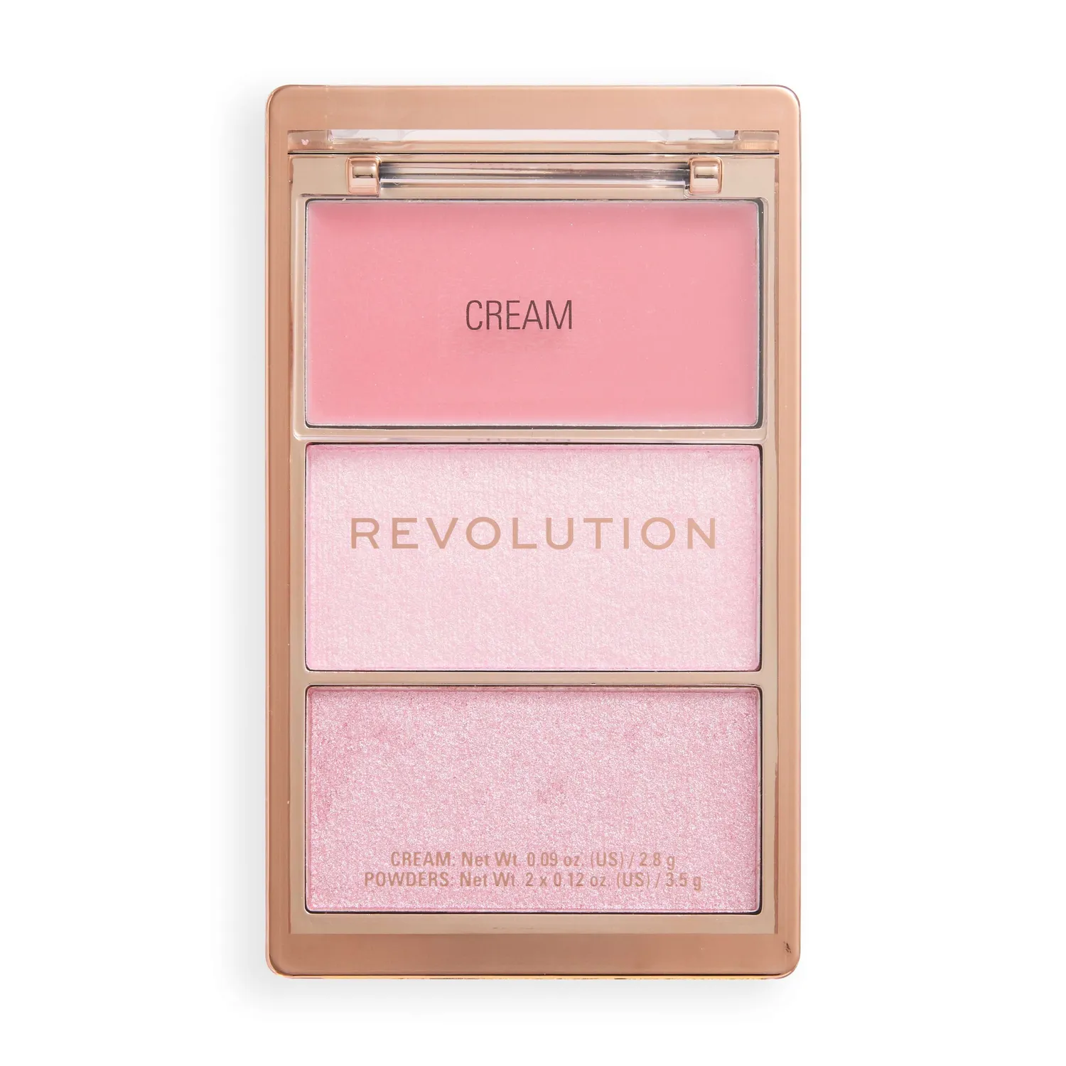 Revolution Highlight Icon palette highlighter Rosy Gold Glow trio