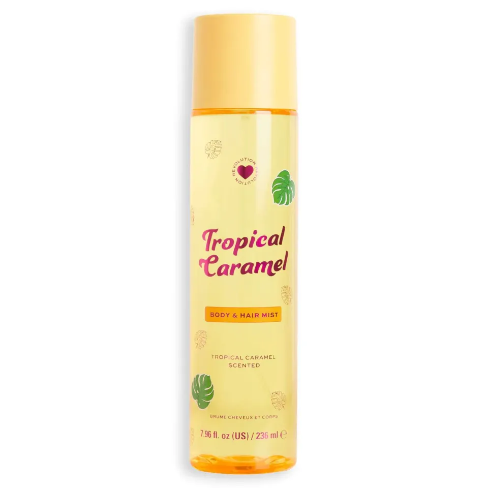 Revolution I Heart Tropical Caramel brume cheveux et corps vanille