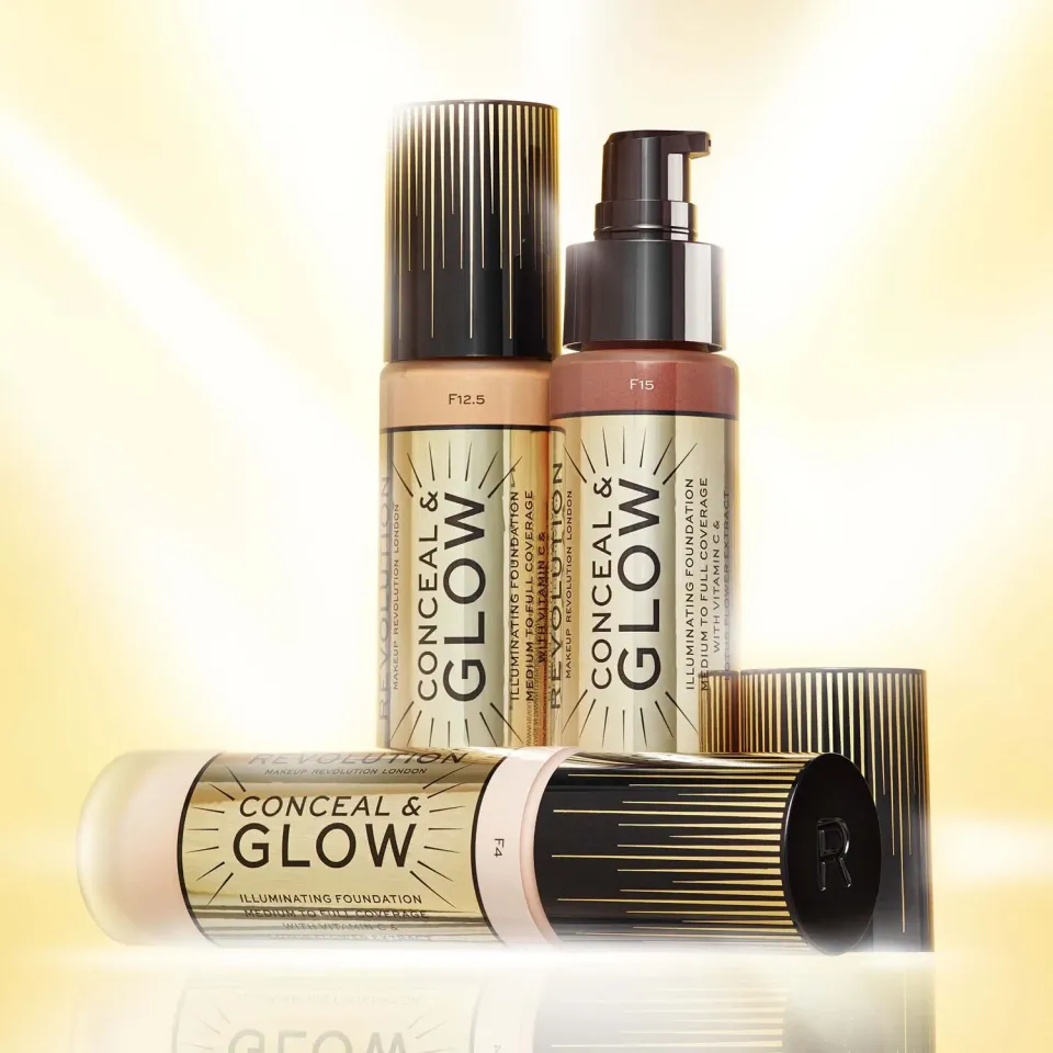 Revolution Conceal & Glow fond de teint F18 couvrance modulable
