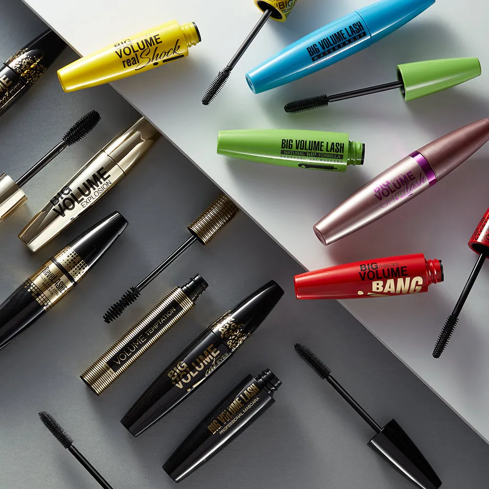 Eveline Big Volume mascara noir waterproof brosse silicone