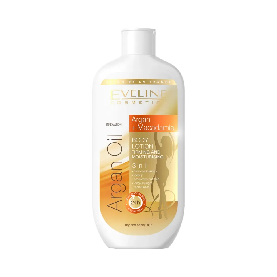 Eveline Argan Oil Macadamia 3en1 lait corps raffermissant