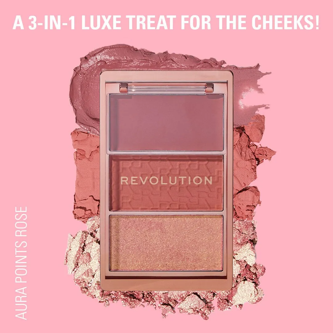 Revolution Blush Icon palette blush Authentic Peach trio crème