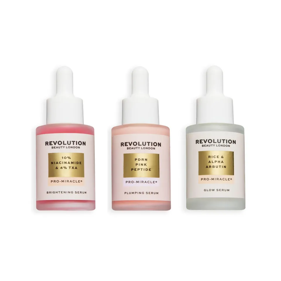 Revolution Pro Miracle Trio 3 sérums niacinamide éclat
