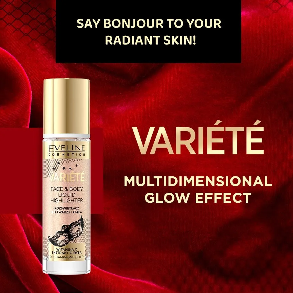 Eveline Variété enlumineur liquide visage corps 01 Champagne Gold