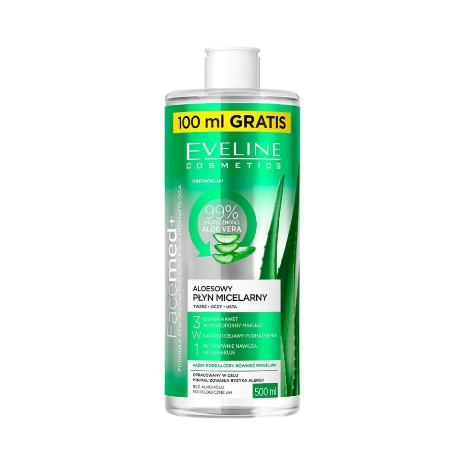 Eveline Facemed+ 3en1 lotion micellaire aloe vera