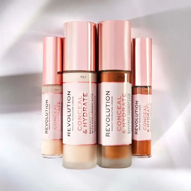 Revolution Conceal & Hydrate fond de teint F15 hydratant léger