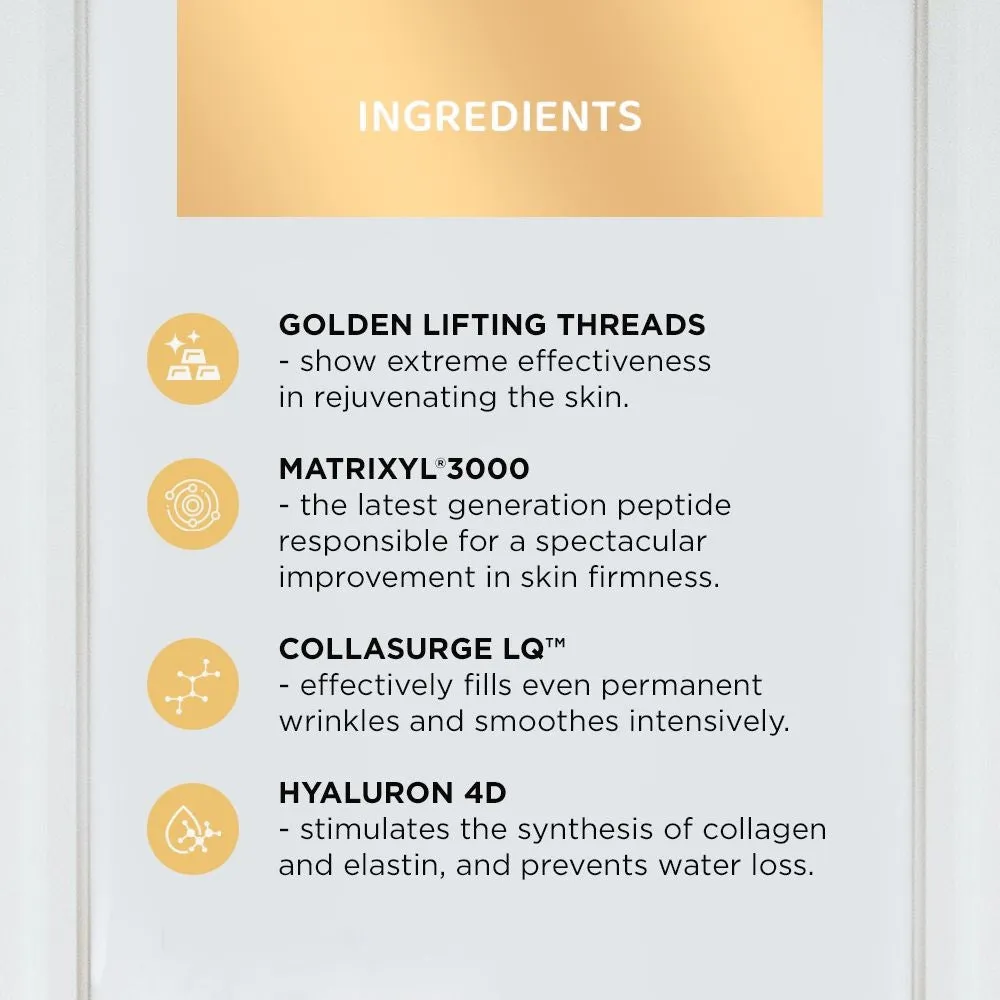 Eveline Cosmetics Gold Lift Expert masque visage anti-rides 3en1