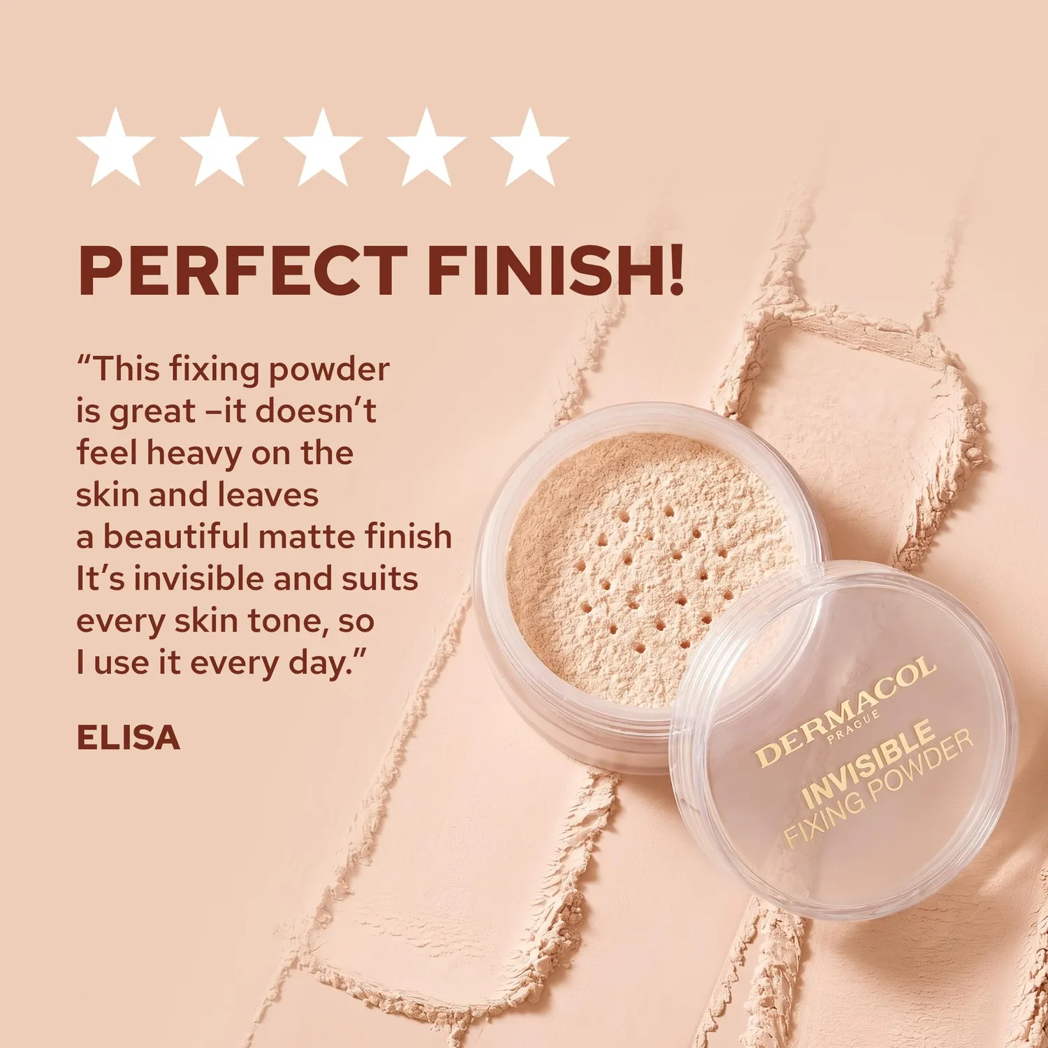 Dermacol Invisible Fixing poudre libre matifiante Natural