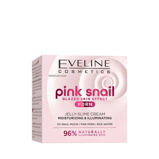 Eveline Pink Snail Jelly Slime crème visage éclat hydratante
