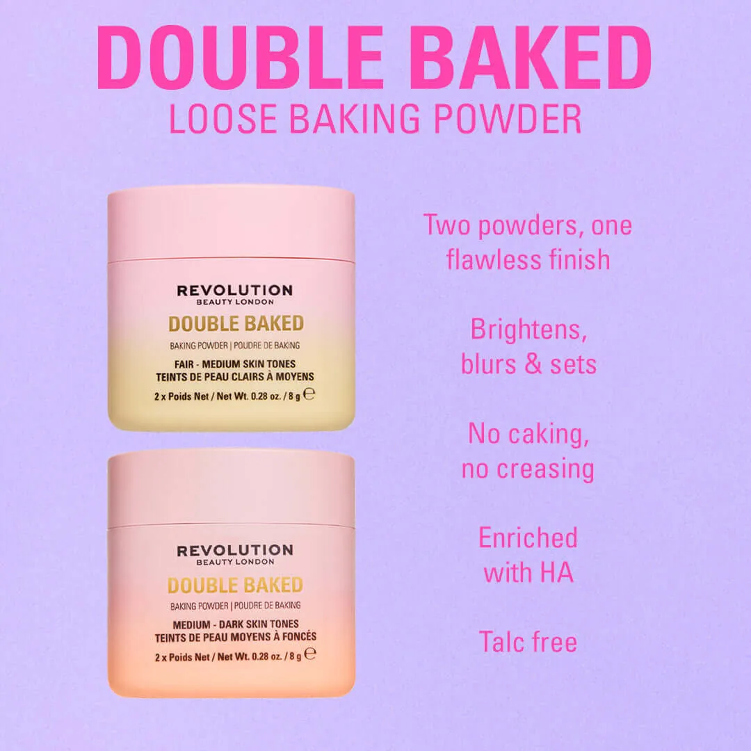 Revolution Double Baked poudre libre matifiante 2 teintes