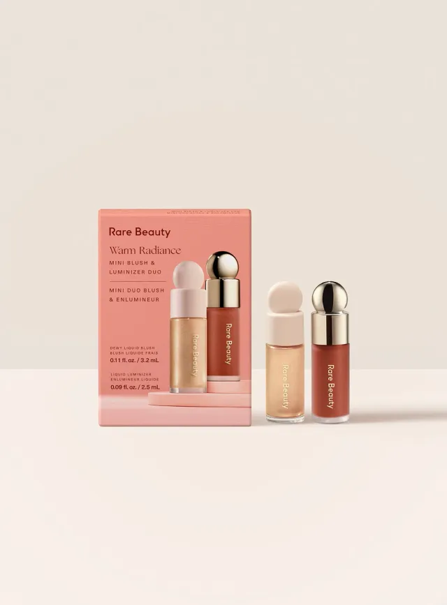 Rare Beauty Warm Radiance Mini duo maquillage blush enlumineur