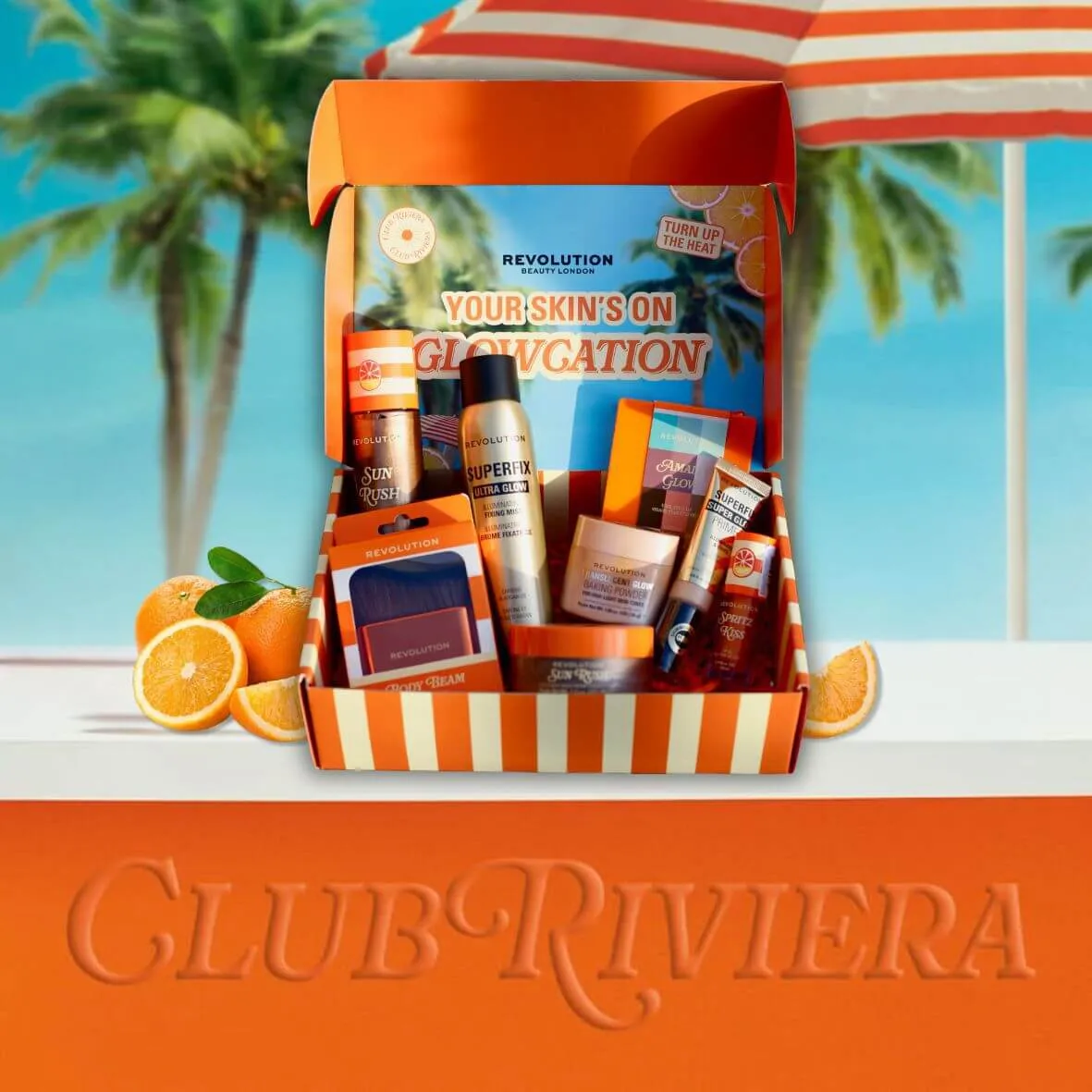 Revolution Club Riviera coffret maquillage Light to Medium 8 pièces