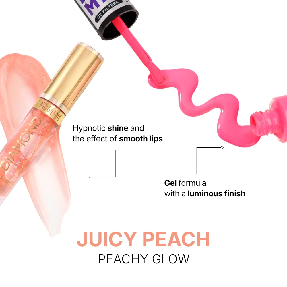Eveline Juicy Peach Lips & Nails coffret gloss vernis pêche