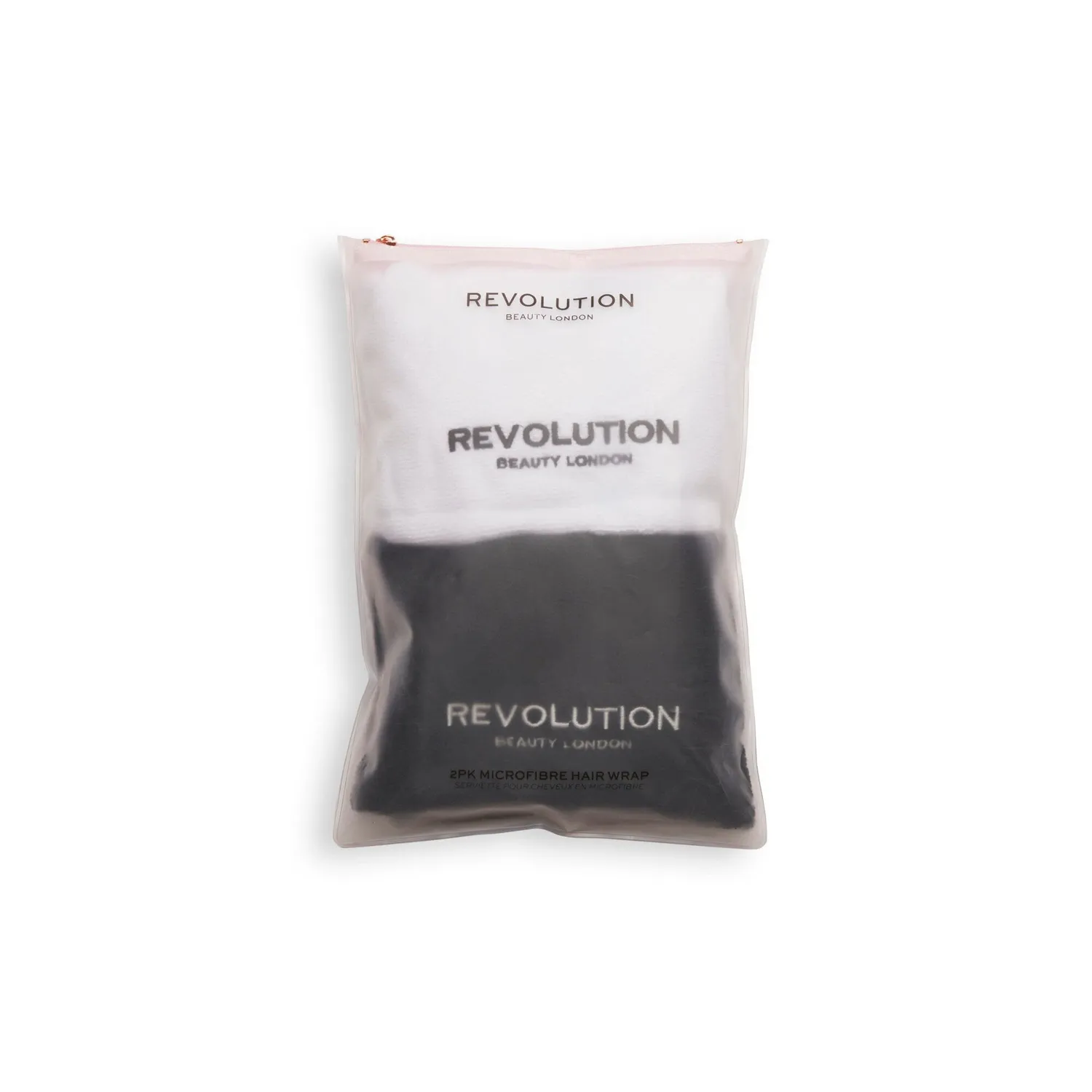 Revolution Haircare Microfibre turban cheveux noir blanc lot 2