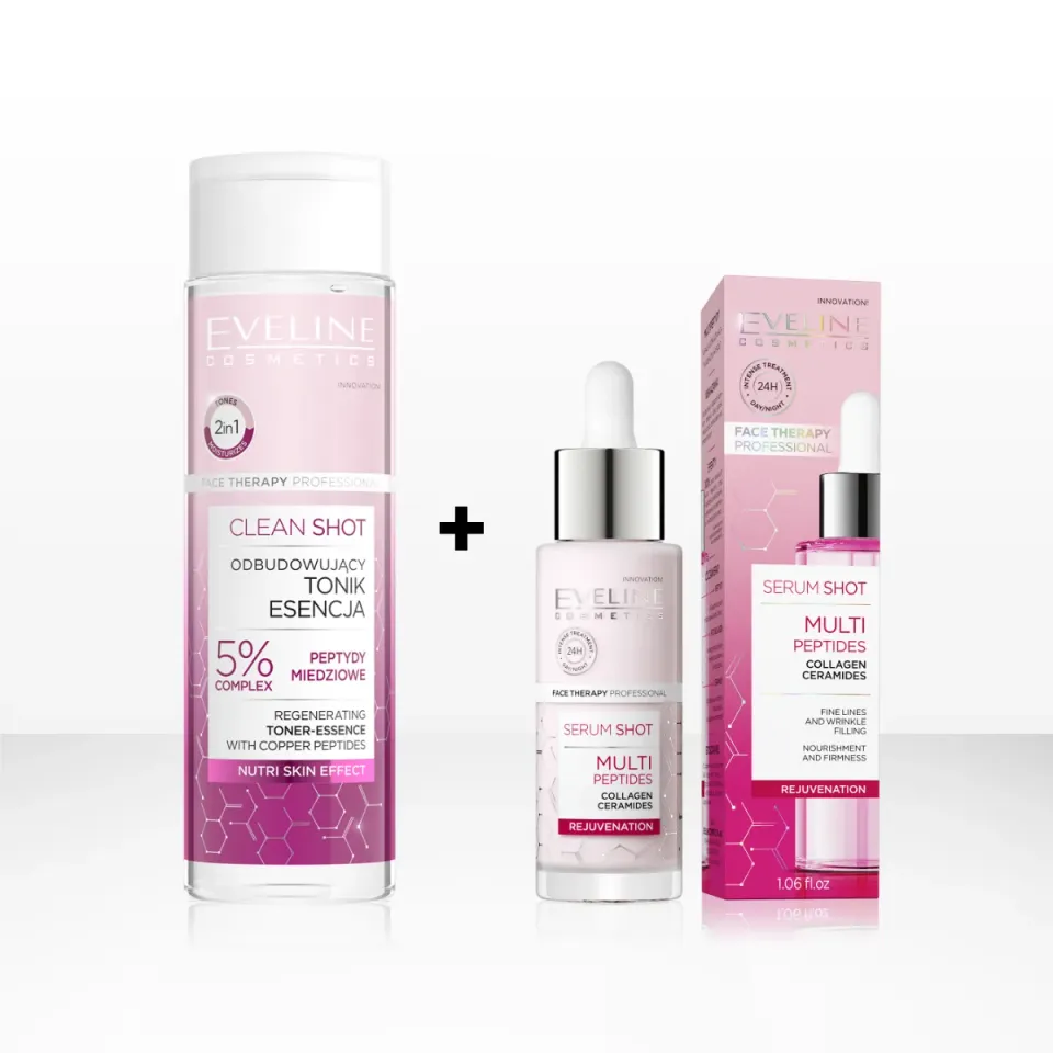 Eveline Cosmetics duo soin visage tonique + sérum hydratant